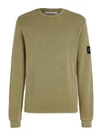Calvin Klein Jeans Langarmshirt WASHED BADGE WAFFLE LS TEE Dunkelgrün/Khaki