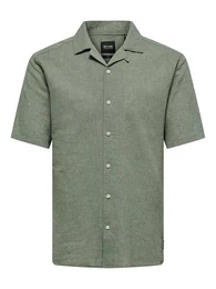 Kurzarmhemd ONSCAIDEN SS SOLID RESORT LINEN NOOS