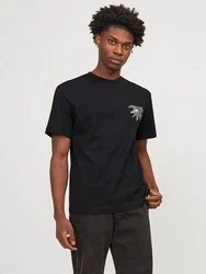 Jack & Jones T-Shirt JORTAMPA BACK TEE SS CREW NECK Schwarz