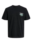 Jack & Jones T-Shirt JORTAMPA BACK TEE SS CREW NECK Schwarz