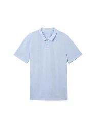 TOM TAILOR Poloshirt Basic Kurzarmshirt Hellblau/Blau