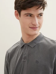 TOM TAILOR Poloshirt Basic Kurzarmshirt Dunkelgrau/Grau/Hellgrau