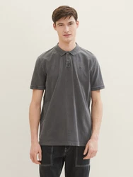 TOM TAILOR Poloshirt Basic Kurzarmshirt Dunkelgrau/Grau/Hellgrau