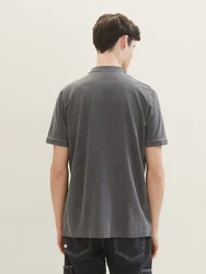 TOM TAILOR Poloshirt Basic Kurzarmshirt Dunkelgrau/Grau/Hellgrau