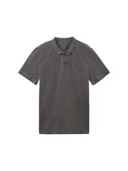 TOM TAILOR Poloshirt Basic Kurzarmshirt Dunkelgrau/Grau/Hellgrau