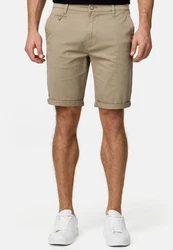 Indicode Herren Cuba Chino Shorts Khaki/Beige