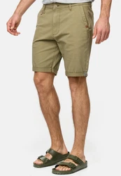 Indicode Herren Cuba Chino Shorts Khaki/Dunkelgrün/Beige
