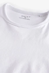 Next Unterhemd Slim-Fit T-Shirts (10-St) Weiß/Grau