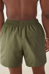 Next Badeshorts Schlichte Badeshorts Dunkelgrün/Khaki/Grün