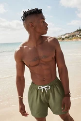 Next Badeshorts Schlichte Badeshorts Dunkelgrün/Khaki/Grün