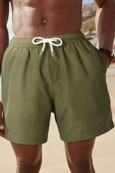 Next Badeshorts Schlichte Badeshorts Dunkelgrün/Khaki/Grün