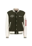 Alpha Industries Bomberjacke Varsity Air Force Jacket Dunkelgrün/Creme/Khaki