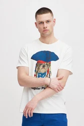 Blend T-Shirt BHTee Grau/Gelb