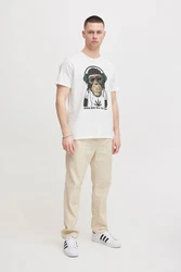 Blend T-Shirt BHTee Beige/Khaki/Weiß/Creme/Braun