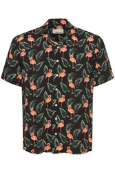 Blend Kurzarmhemd BLEND BHShirt Dunkelblau/Grün/Schwarz/Dunkelgrün