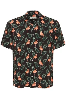 Blend Kurzarmhemd BLEND BHShirt Dunkelblau/Grün/Schwarz/Dunkelgrün