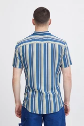 Blend Kurzarmhemd BHShirt Blau/Grün/Hellblau