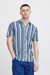 Blend Kurzarmhemd BHShirt Blau/Grün/Hellblau