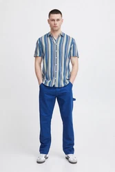 Blend Kurzarmhemd BHShirt Blau/Grün/Hellblau