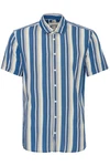 Blend Kurzarmhemd BHShirt Blau/Grün/Hellblau