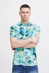 Blend Kurzarmhemd BHShirt Grün/Blau/Türkis