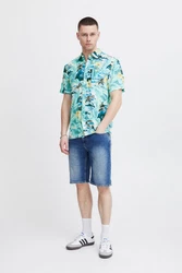 Blend Kurzarmhemd BHShirt Grün/Blau/Türkis