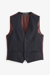 Next Anzugweste Slim Fit Signature Tollegno Anzug Hellblau/Braun/Rot/Schwarz/Dunkelblau