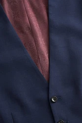 Next Anzugweste Slim Fit Signature Tollegno Anzug Dunkelblau/Hellblau/Blau