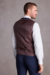 Next Anzugweste Slim Fit Signature Tollegno Anzug Dunkelblau/Hellblau/Blau