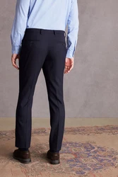 Next Anzughose Slim Fit Signature Tollegno Anzug Hellblau/Rot/Dunkelblau