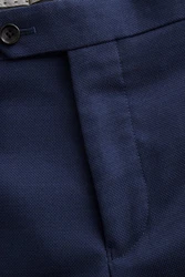 Next Anzughose Slim Fit Signature Tollegno Anzug Dunkelblau