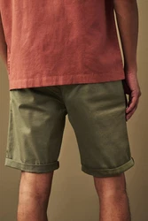 Next Chinoshorts Stckgefrbte Chinohose aus Satin Khaki/Dunkelgrün/Grün