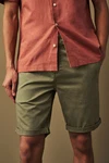Next Chinoshorts Stckgefrbte Chinohose aus Satin Khaki/Dunkelgrün/Grün