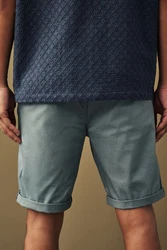 Next Chinoshorts Stckgefrbte Chinohose aus Satin Grau/Grün/Blau/Khaki/Türkis