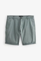 Next Chinoshorts Stckgefrbte Chinohose aus Satin Grau/Grün/Blau/Khaki/Türkis
