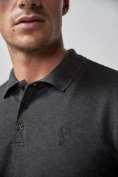 Next Piqu-Poloshirt Grau/Dunkelgrau