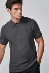 Next Piqu-Poloshirt Grau/Dunkelgrau