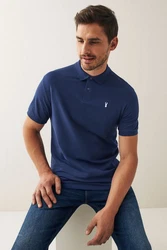 Next Piqu-Poloshirt Dunkelblau/Blau