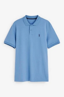 Next Piqu-Poloshirt Blau/Hellblau