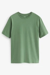 Next Essential T-Shirt mit Rundhalsausschnitt Dunkelgrün/Grün