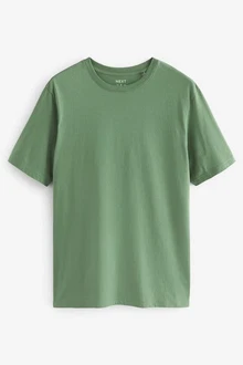 Next Essential T-Shirt mit Rundhalsausschnitt Dunkelgrün/Grün