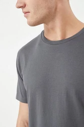 Next Essential T-Shirt mit Rundhalsausschnitt Dunkelgrau/Grau/Hellgrau