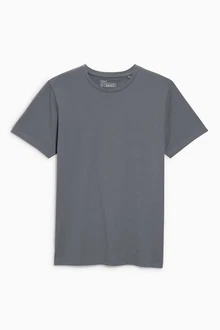 Next Essential T-Shirt mit Rundhalsausschnitt Dunkelgrau/Grau/Hellgrau Next Essential T-Shirt mit Rundhalsausschnitt Dunkelgrau/Grau/Hellgrau
