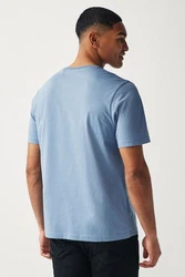 Next Essential T-Shirt mit Rundhalsausschnitt Blau/Hellblau