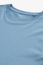 Next Essential T-Shirt mit Rundhalsausschnitt Blau/Hellblau