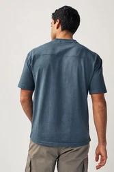 Next T-Shirt aus schwerem Stoff Blau/Dunkelblau/Grau