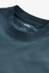 Next T-Shirt aus schwerem Stoff Blau/Dunkelblau/Grau