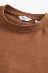 Next T-Shirt aus schwerem Stoff Braun/Orange/Dunkelbraun