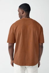 Next T-Shirt aus schwerem Stoff Braun/Orange/Dunkelbraun