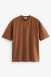 Next T-Shirt aus schwerem Stoff Braun/Orange/Dunkelbraun